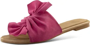 JATAREA Women’s Slip-On Flat Sandals with Round Open Toe | Casual Leather Slides for Comfort in Summer | Classic and Trendy Slippers, Dressy Slides for Women Perfect for Daily Go Out - AHANA