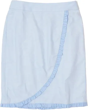 J.Crew Mercantile Women's Oxford Fixed-Wrap Ruffle Tulip Skirt