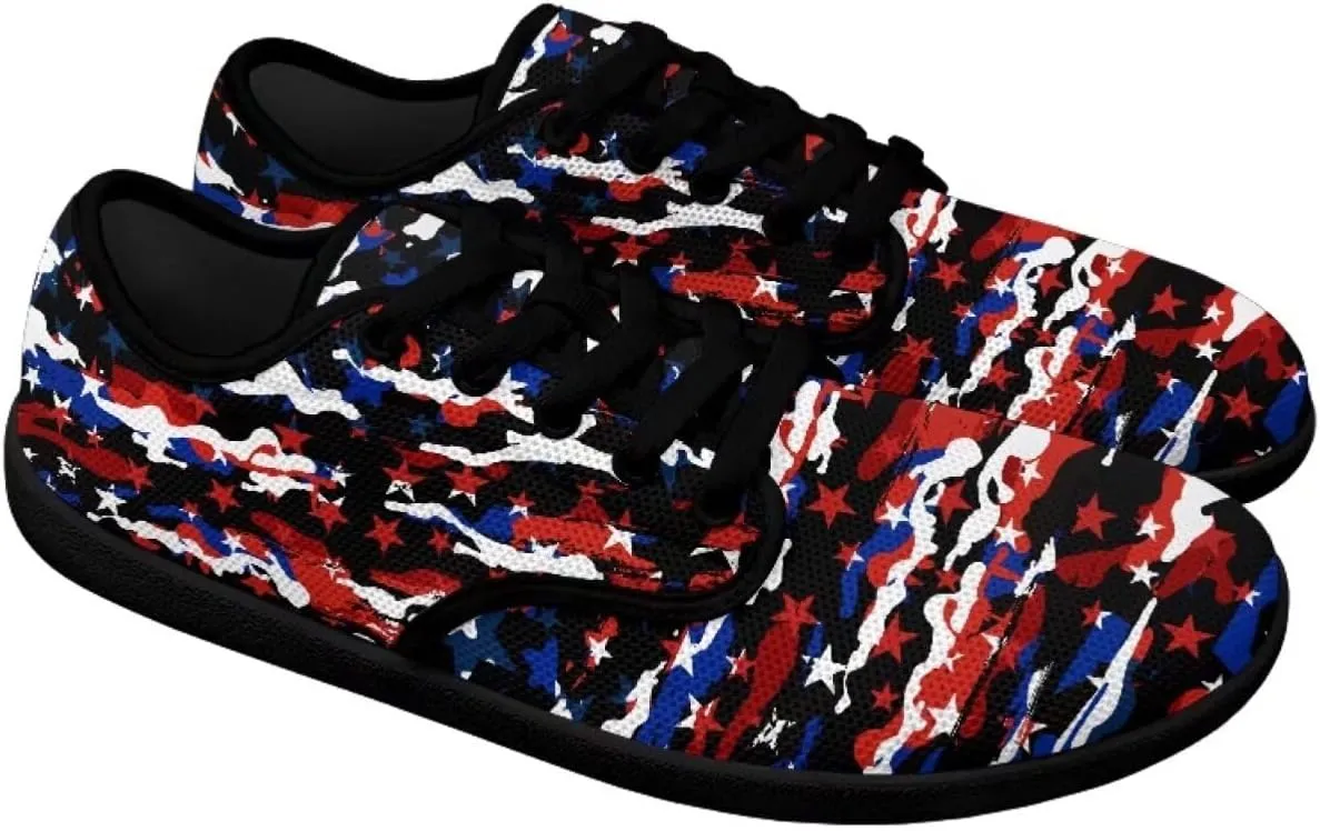 Jeiento American Flag Hike Barefoot Shoes with Wide Toe Box for Men Patriots, Non-Slip
