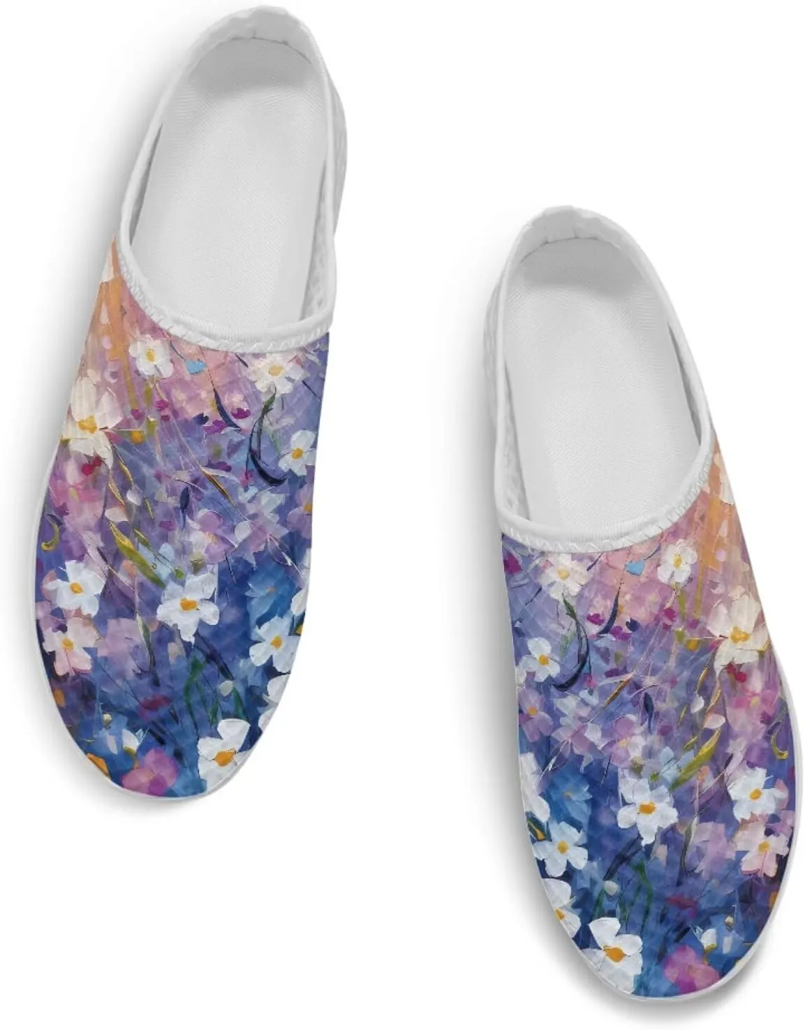 Jeiento Mules Shoes Mesh Breathable Walking Loafers Slip On Garden Clogs House Slippers for Women Butterfly Shoes Casual Travel Footwear