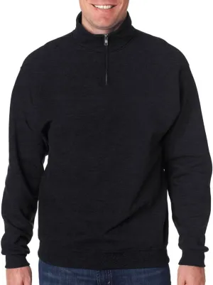 Jerzees Men's 8 oz. 50/50 NuBlend Quarter-Zip Cadet Collar Sweatshirt - Navy - S - 3X