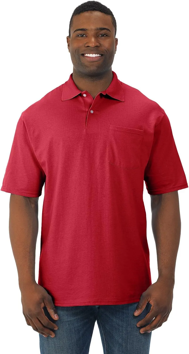 Jerzees Men's SpotShield Short Sleeve Preshrunk Polo Shirt