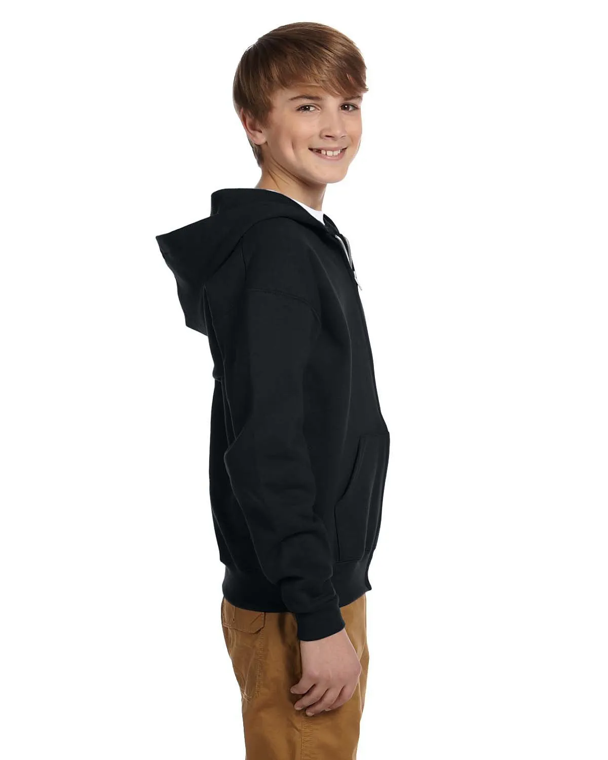 Jerzees Youth NuBlend Full-Zip Hooded Sweatshirt