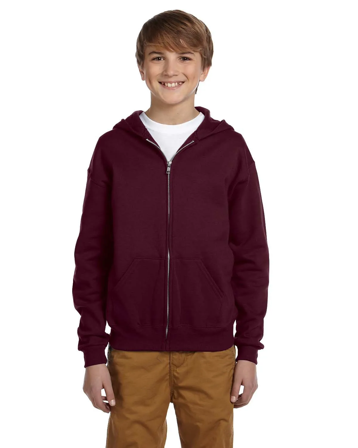 Jerzees Youth NuBlend Full-Zip Hooded Sweatshirt