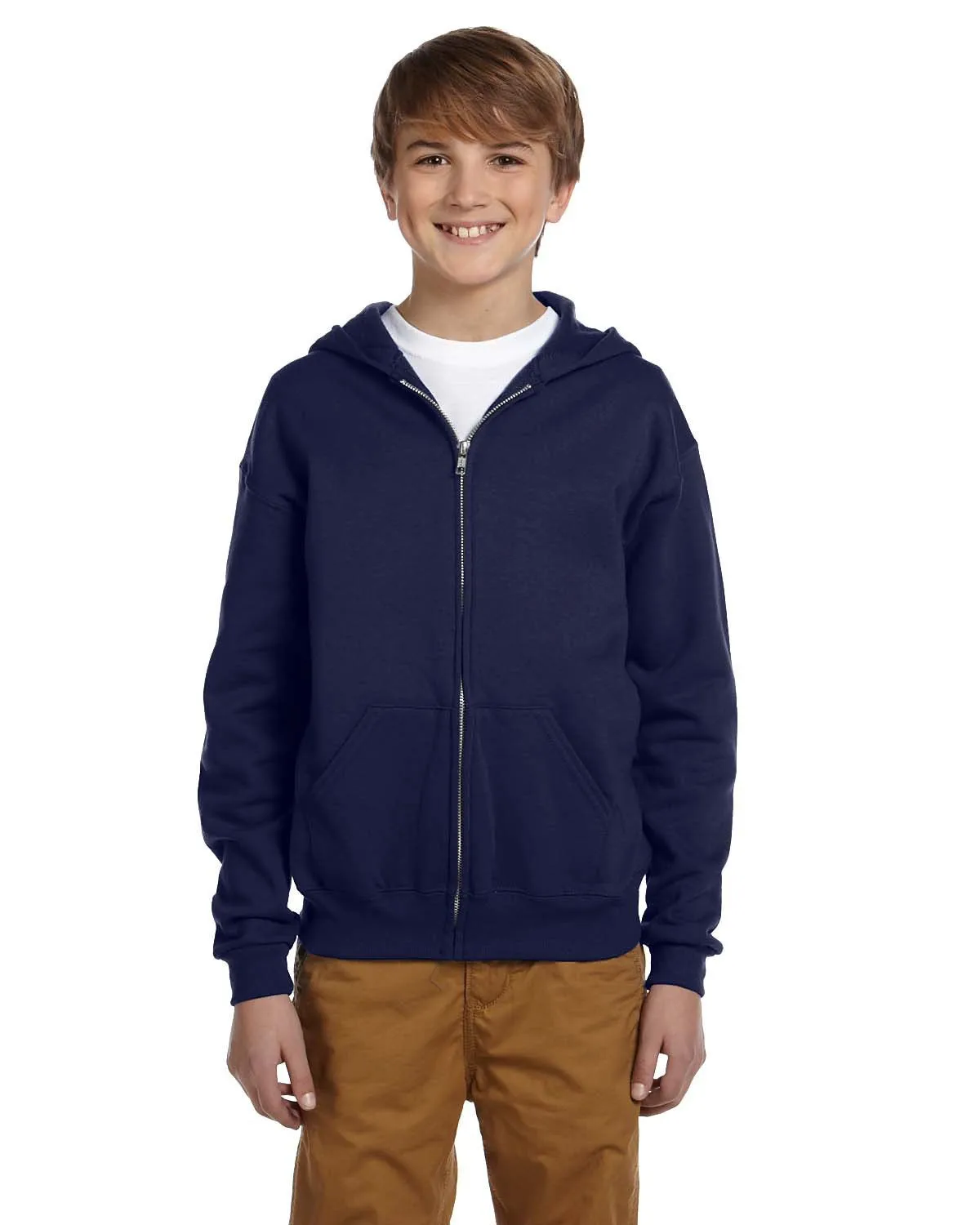 Jerzees Youth NuBlend Full-Zip Hooded Sweatshirt