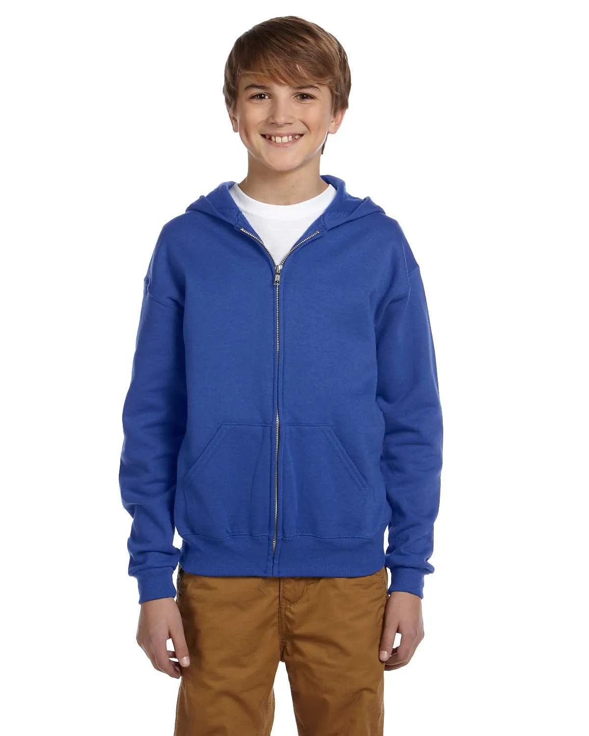 Jerzees Youth NuBlend Full-Zip Hooded Sweatshirt