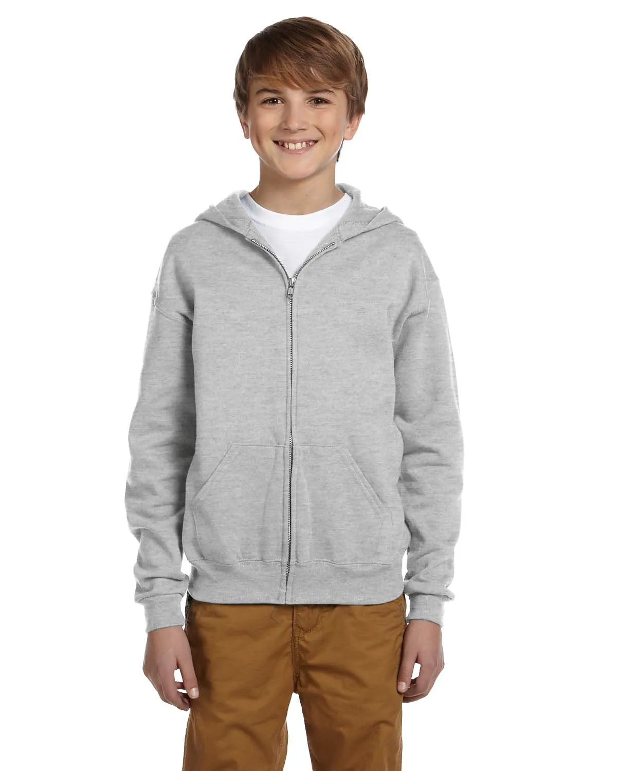 Jerzees Youth NuBlend Full-Zip Hooded Sweatshirt