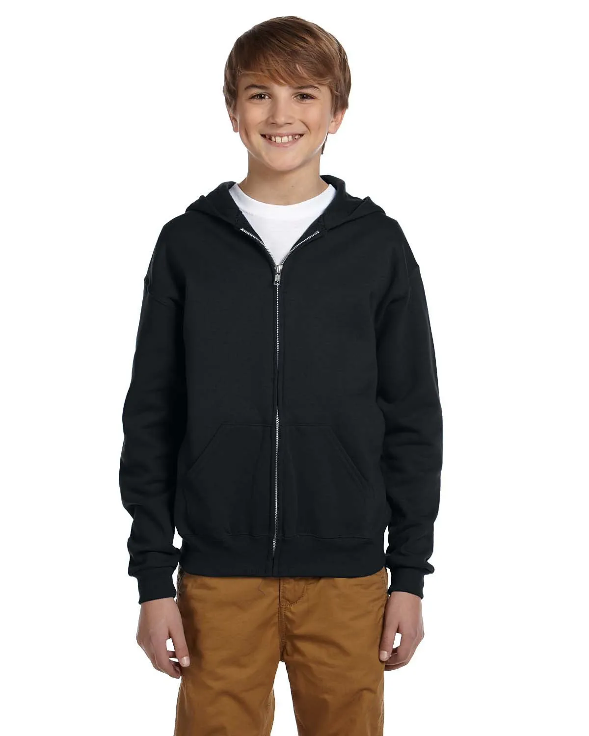 Jerzees Youth NuBlend Full-Zip Hooded Sweatshirt