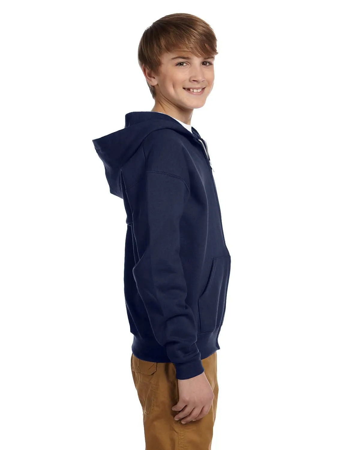 Jerzees Youth NuBlend Full-Zip Hooded Sweatshirt