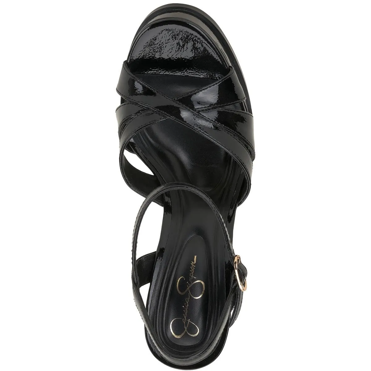 Jessica Simpson Women's Giddings Block Heel Platform Sandal Heeled, Black, 9.5