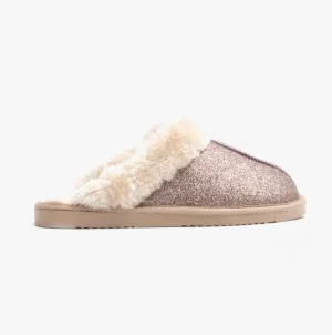 Jo & Joe SPARKLE Womens Slippers Rose Pink