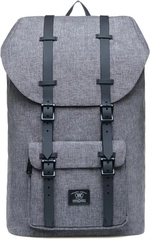 KAUKKO Laptop Outdoor Backpack College Schoolbag Bookbag Travel Hiking Rucksack fits 15-Inch Laptop