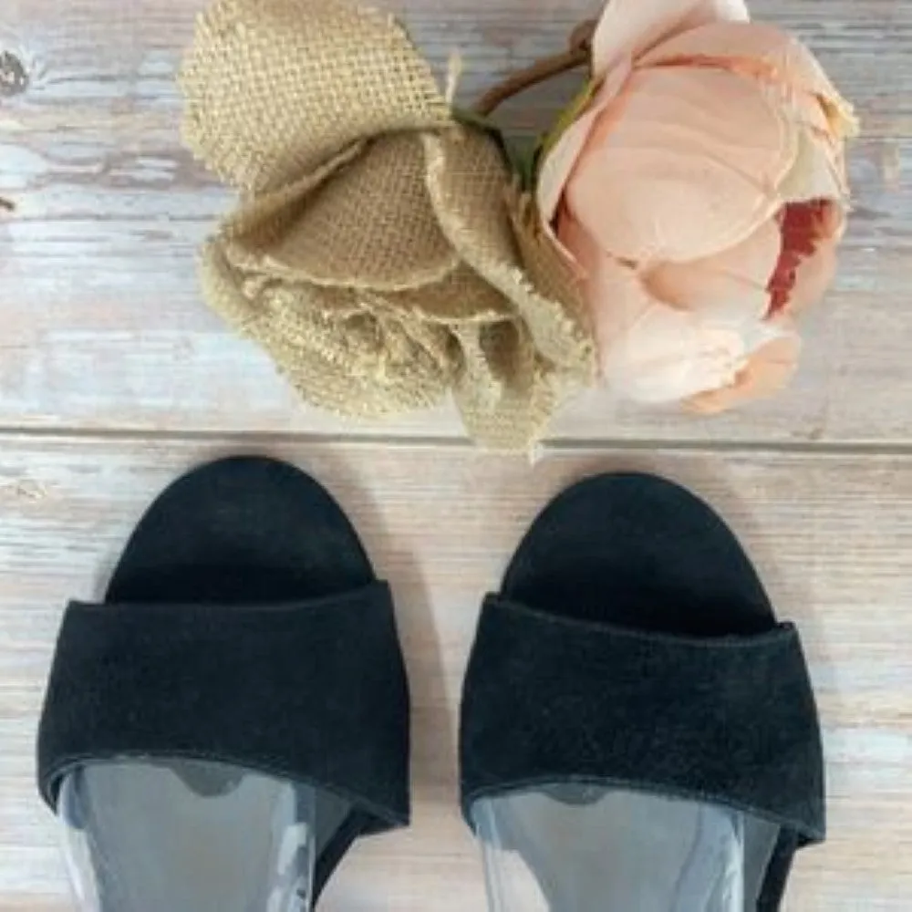 Kenneth Cole Black Suede Vito Sandals 9.5