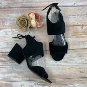 Kenneth Cole Black Suede Vito Sandals 9.5