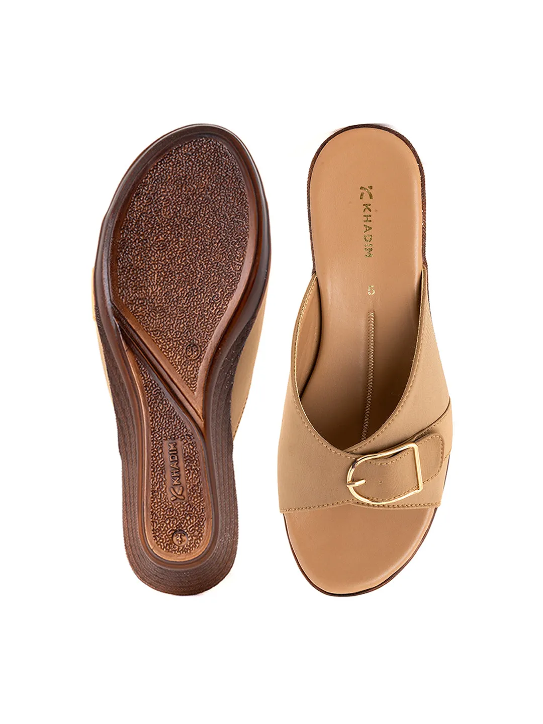Khadim Wedge Heel Mule Slip On Sandal for Women