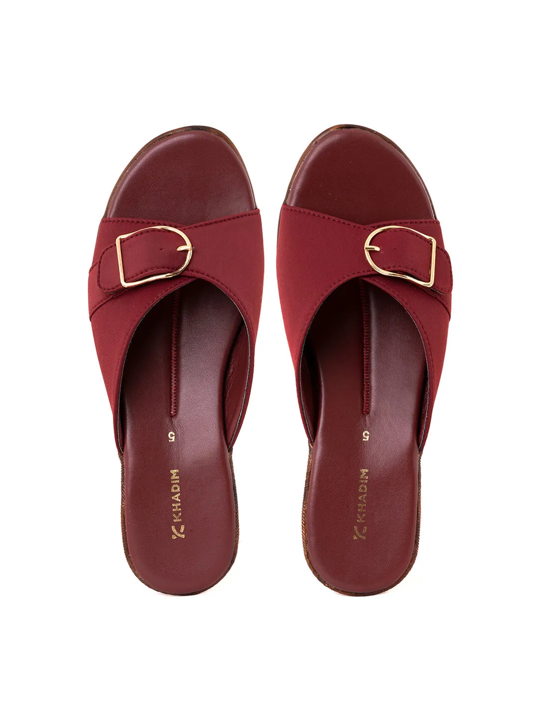 Khadim Wedge Heel Mule Slip On Sandal for Women