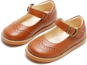 Kiderence Toddler Girls Mary Jane Dress Shoes Little Girls School Oxford Flats