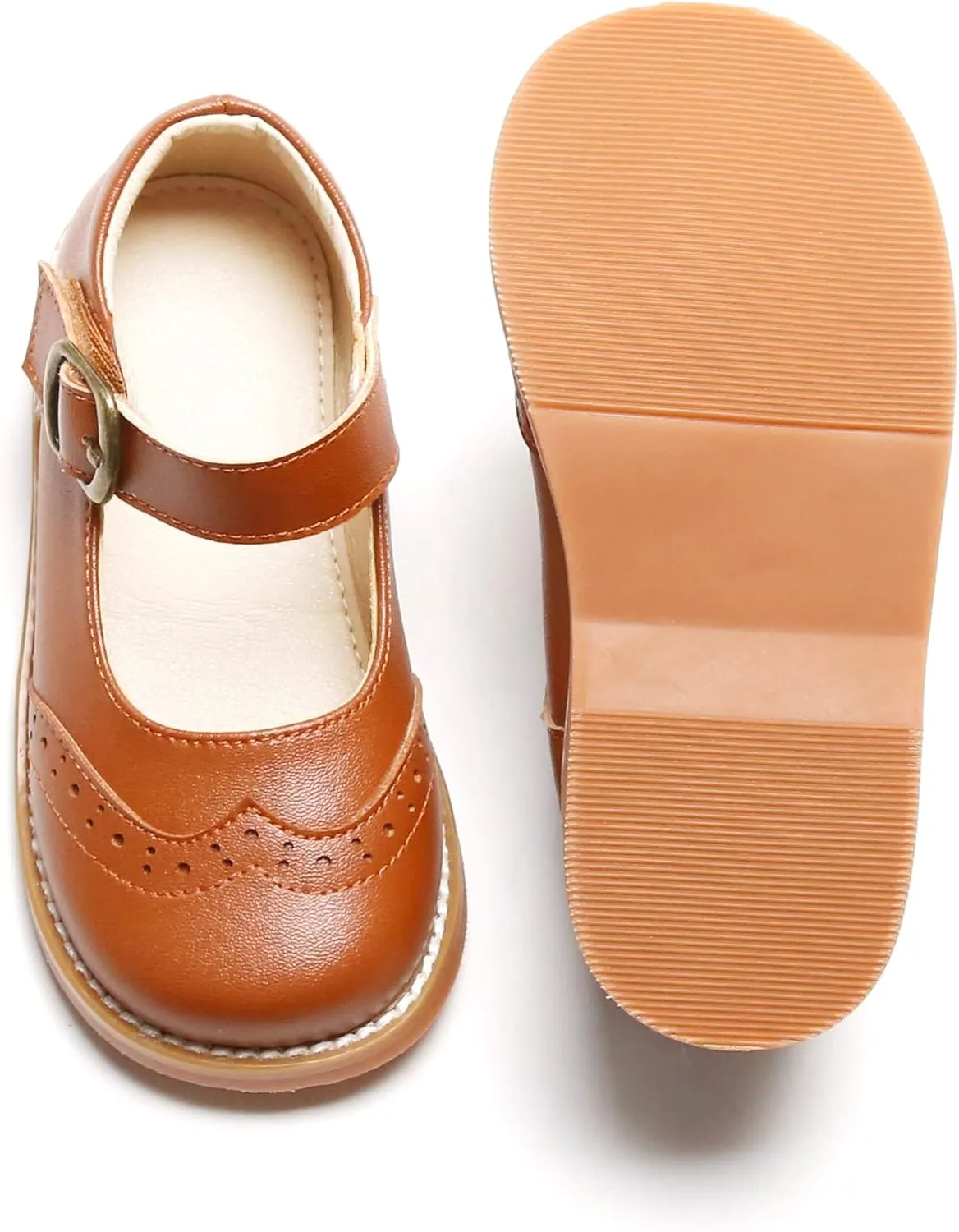 Kiderence Toddler Girls Mary Jane Dress Shoes Little Girls School Oxford Flats