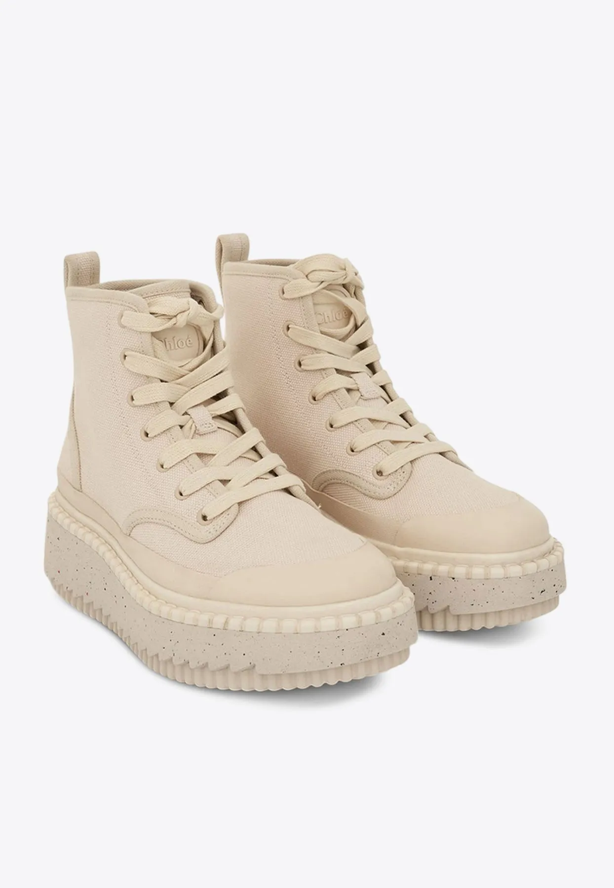 Lilli Desert Canvas Ankle Boots