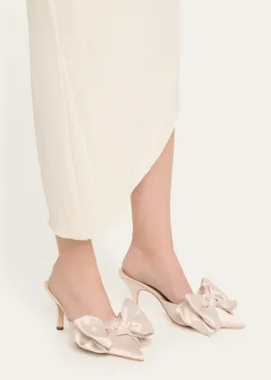 Loeffler Randall Margot Satin Bow Mule Pumps