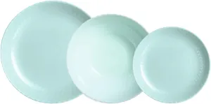 Luminarc Pampille Turquoise Opal Dinnerware Set 18 Pieces - 6 People Turquoise