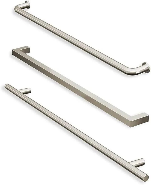 MAAX 134572-900-305-000 Kameleon Sliding Semi-Frameless Shower Door, 3.125-in L x 38.0625-in W x 71-in H, Brushed Nickel