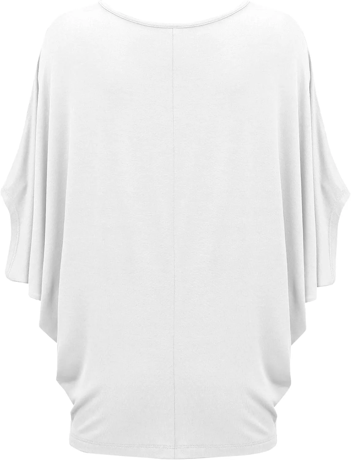 Made By Johnny Women's Scoop Neck Half Sleeve Batwing Dolman Top - Plus Size