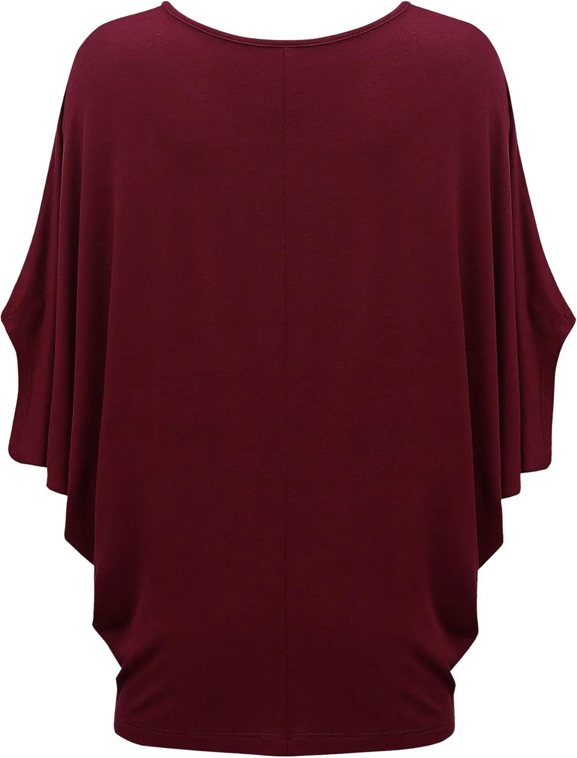 Made By Johnny Women's Scoop Neck Half Sleeve Batwing Dolman Top - Plus Size