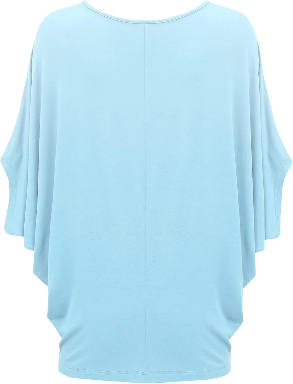 Made By Johnny Women's Scoop Neck Half Sleeve Batwing Dolman Top - Plus Size