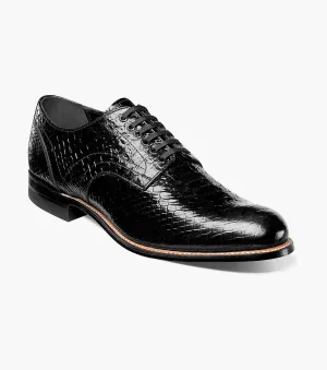 MADISON Anaconda Plain Toe Oxford-Black | STACY ADAMS