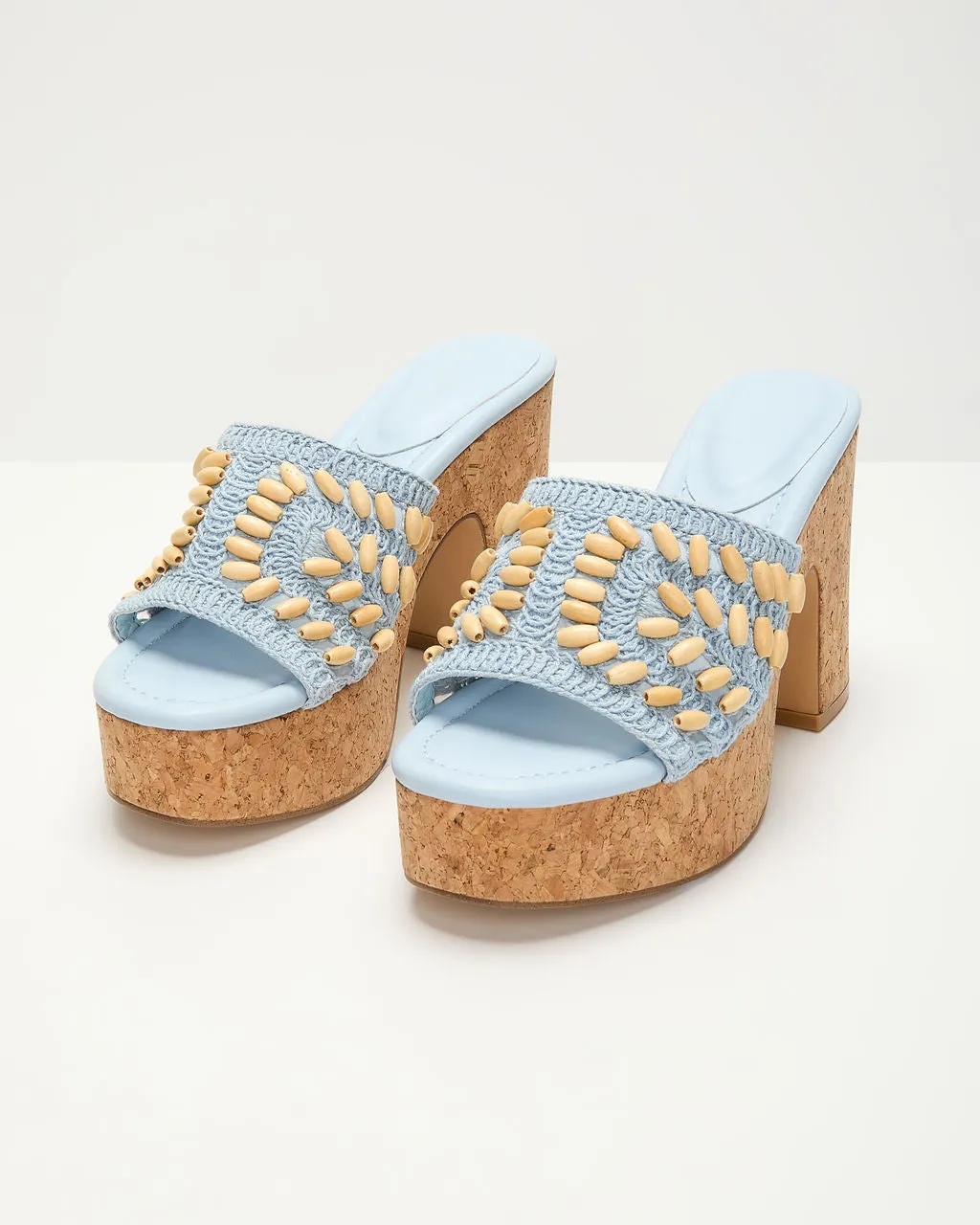 Madisson Shell Crochet Platform Sandal
