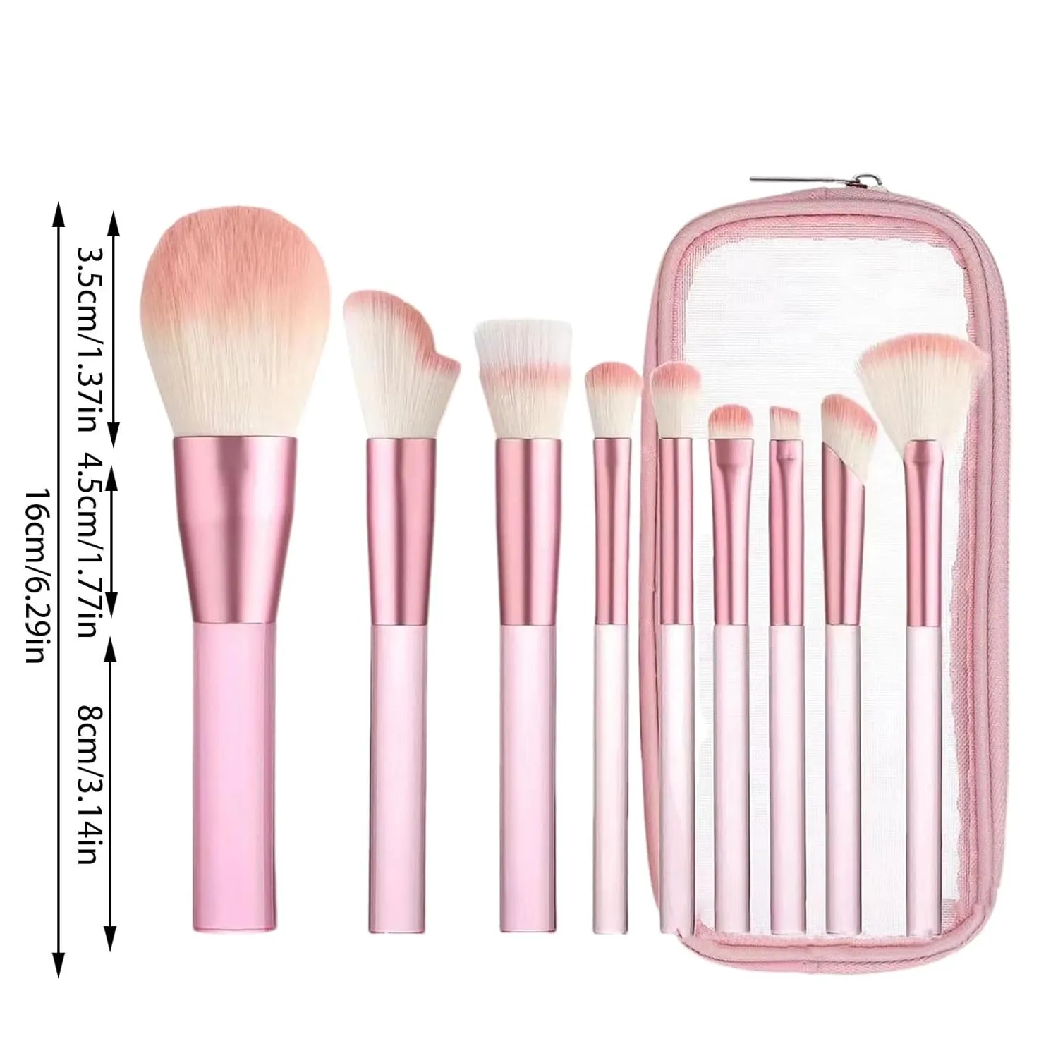Makeup Brush Set with Storage Case, 9 Pcs Premium Synthetic Foundation Brush,Powder Eyeshadow Eyeliner Blending Contour Concealer Brushes for Makeup,Gifts for Mom