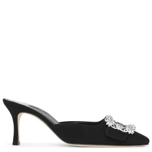 Maysale Jewel 70 crepe satin mules
