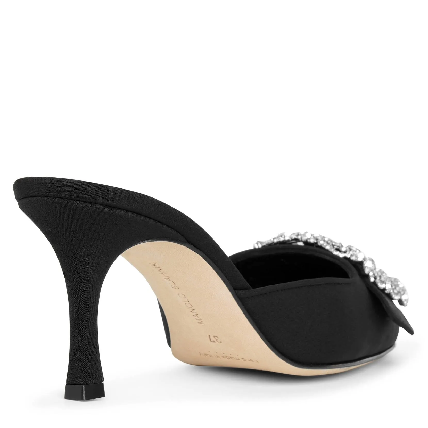 Maysale Jewel 70 crepe satin mules