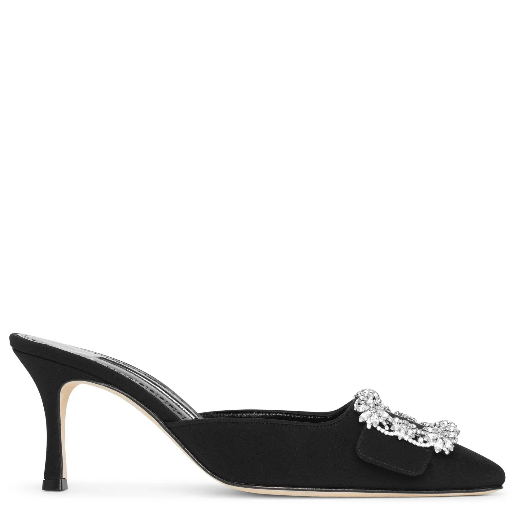 Maysale Jewel 70 crepe satin mules