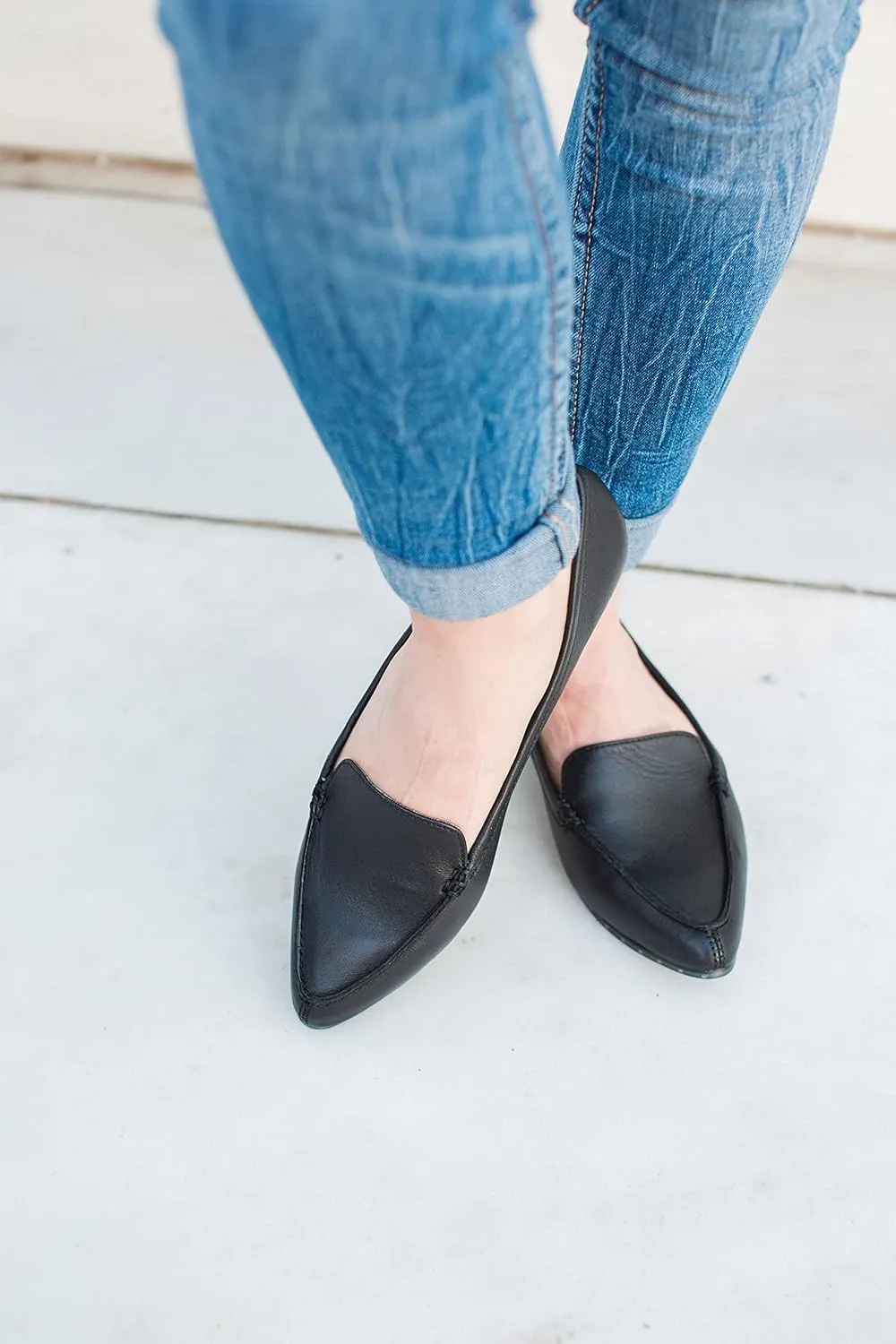 ME TOO Audra Animal Print Pointed Toe Flat