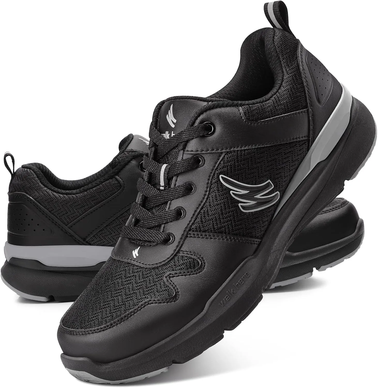Mens Walking Shoes for Plantar Fasciitis, Orthopedic Sneakers for Men with Arch Support, Comfortable Casual Shoes for Pain Relief with Non Slip Rubber Sole