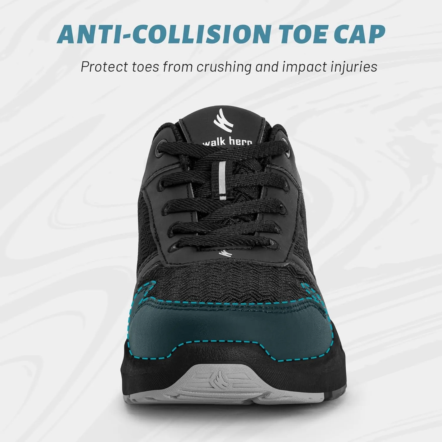 Mens Walking Shoes for Plantar Fasciitis, Orthopedic Sneakers for Men with Arch Support, Comfortable Casual Shoes for Pain Relief with Non Slip Rubber Sole
