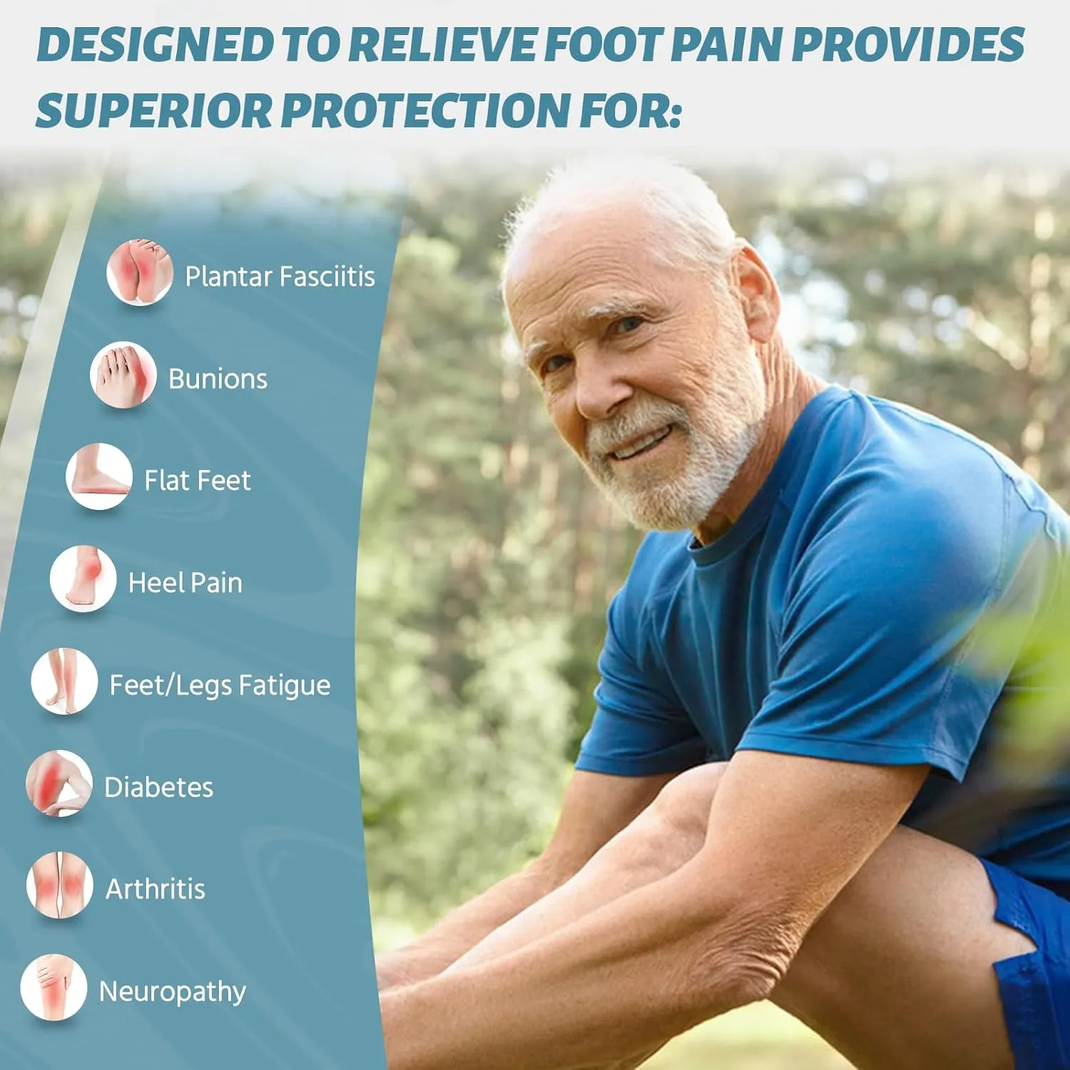 Mens Walking Shoes for Plantar Fasciitis, Orthopedic Sneakers for Men with Arch Support, Comfortable Casual Shoes for Pain Relief with Non Slip Rubber Sole