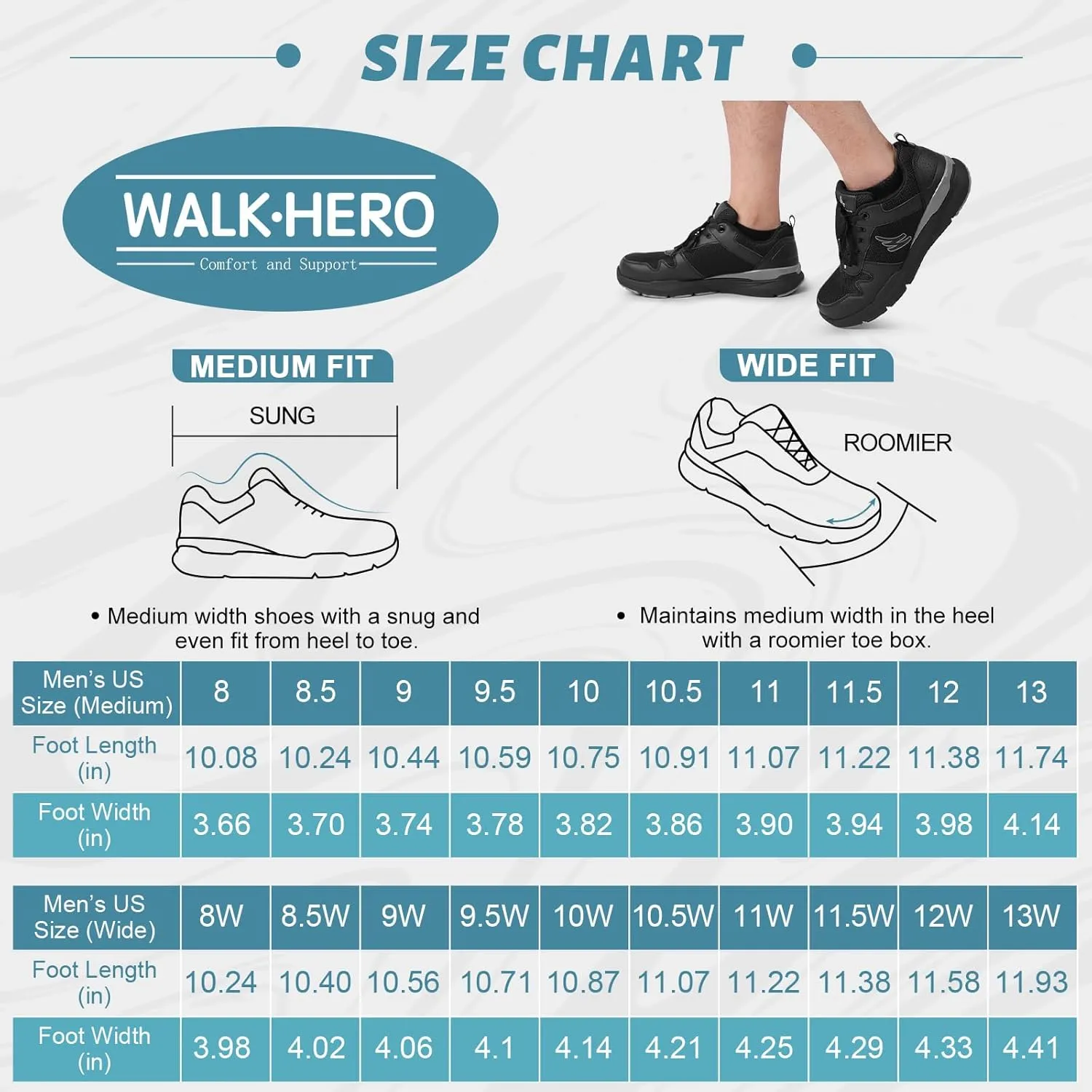 Mens Walking Shoes for Plantar Fasciitis, Orthopedic Sneakers for Men with Arch Support, Comfortable Casual Shoes for Pain Relief with Non Slip Rubber Sole