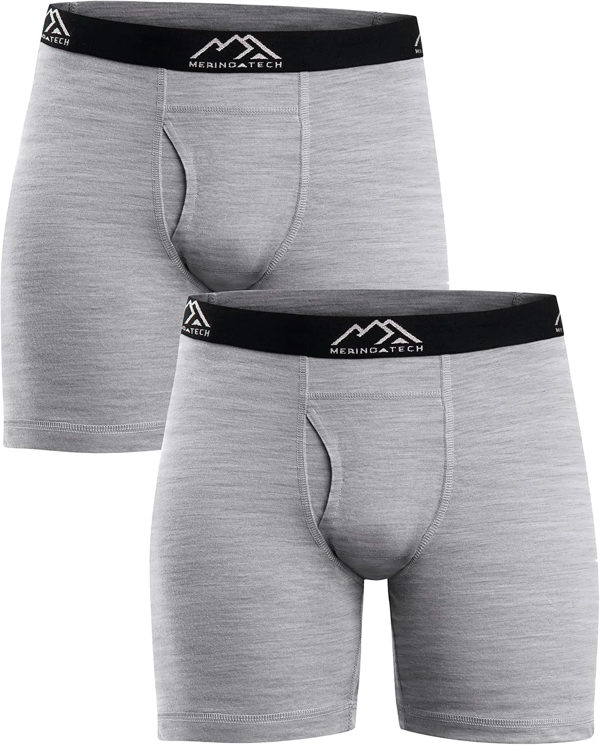 Merino.tech Merino Wool Underwear Mens - 100% Merino Wool Base Layer Boxer Briefs for Men