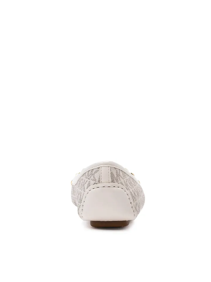 Michael Kors Fulton Moc Mini Mk Logo Pyramid Vanilla