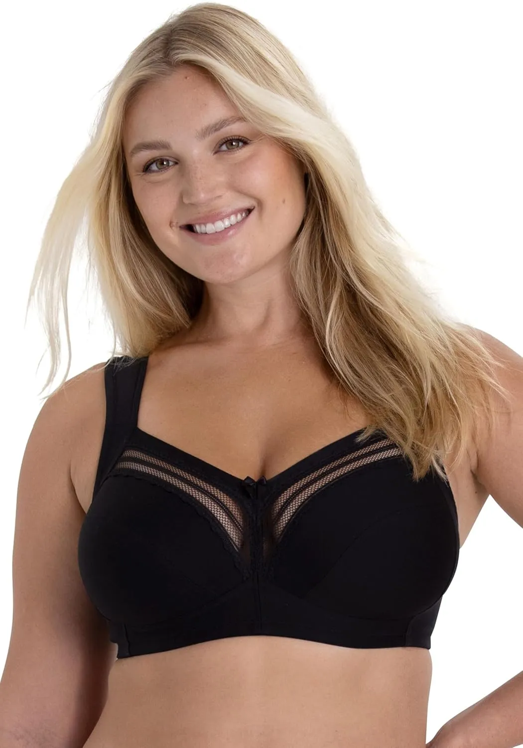 Miss Mary of Sweden Essence Non-Wired Cotton Bra with Lace Details