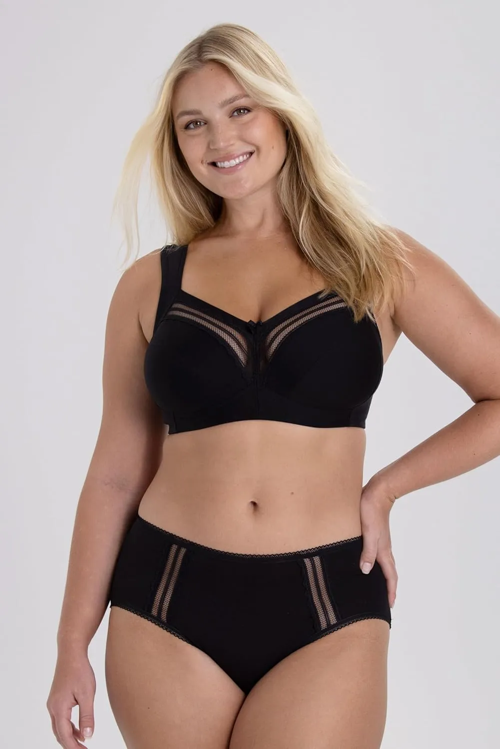 Miss Mary of Sweden Essence Non-Wired Cotton Bra with Lace Details