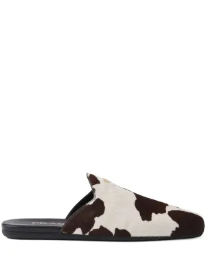mules Contemporary cow-print slip-on Fast delivery