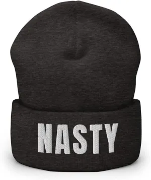 Nasty Beanie Skullcap Slang Girls Be Nasty Gal Beanie Embroidered Warm Beanie Cap