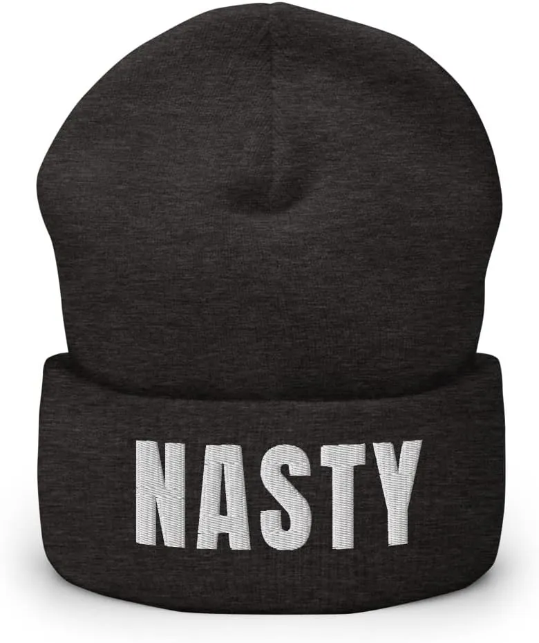 Nasty Beanie Skullcap Slang Girls Be Nasty Gal Beanie Embroidered Warm Beanie Cap