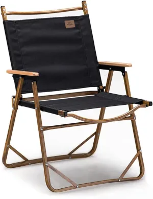 Naturehike Camping Chair, Foldable Chair for Outdoor Garden, Large Black