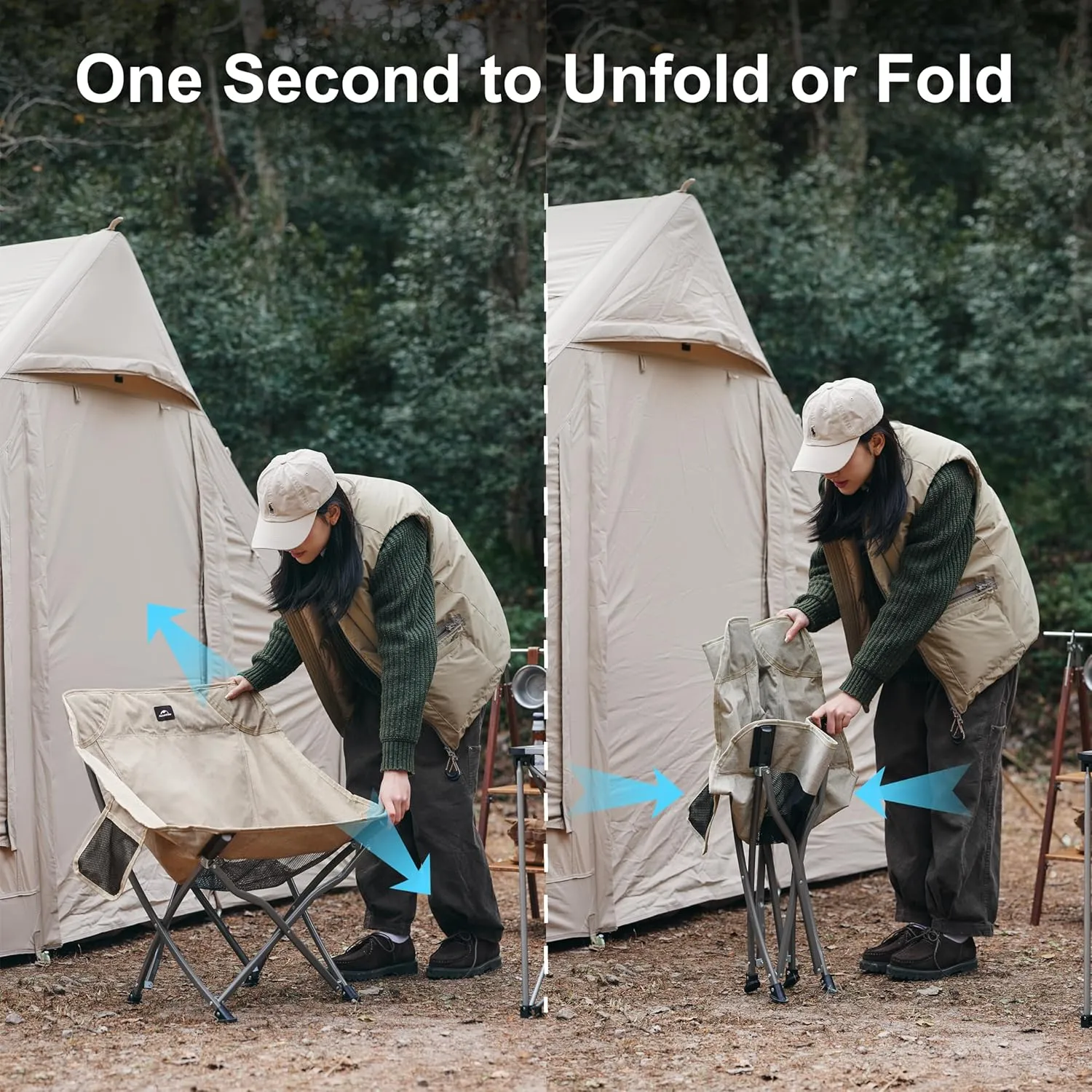 Naturehike Folding Camping Chair, Outdoor Portable Compact Chair, Collapsible & Comfortable Chair Heavy Duty for Travel Picnic Hiking Fishing Beach, Lightweight Backpack Chair Festival Gift, Sand