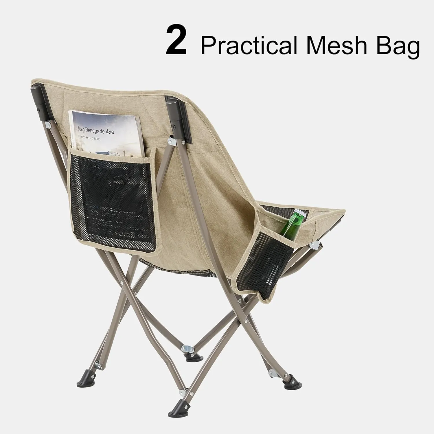 Naturehike Folding Camping Chair, Outdoor Portable Compact Chair, Collapsible & Comfortable Chair Heavy Duty for Travel Picnic Hiking Fishing Beach, Lightweight Backpack Chair Festival Gift, Sand